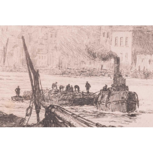 97 - William Lionel Wylie (1851 - 1931), Five views of the River Thames, signed in pencil, one inscribed ... 