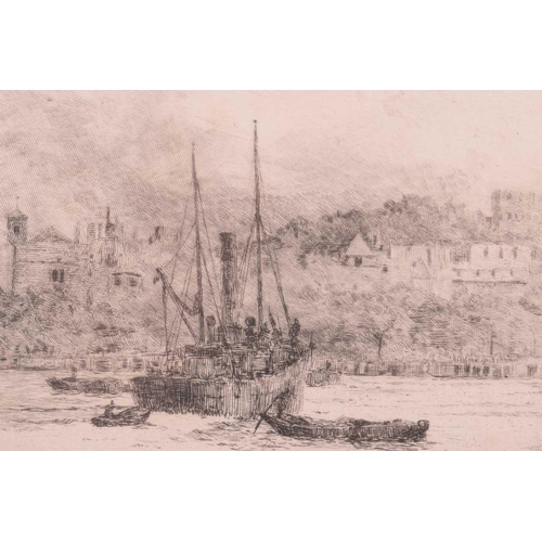 97 - William Lionel Wylie (1851 - 1931), Five views of the River Thames, signed in pencil, one inscribed ... 