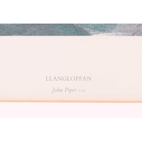 98 - † John Piper (1903-1992), 'Llangloffan', limited edition colour print, 'Fine Art Trade Guild' blinds... 