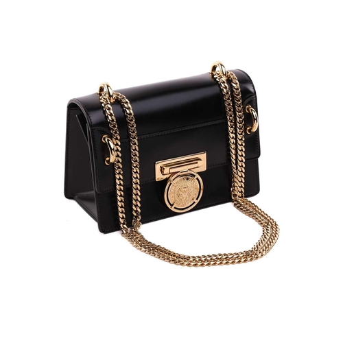 45 - Balmain - 'Bbox' shoulder bag in black leather, circa 2018, structured body with foldover flap and c... 
