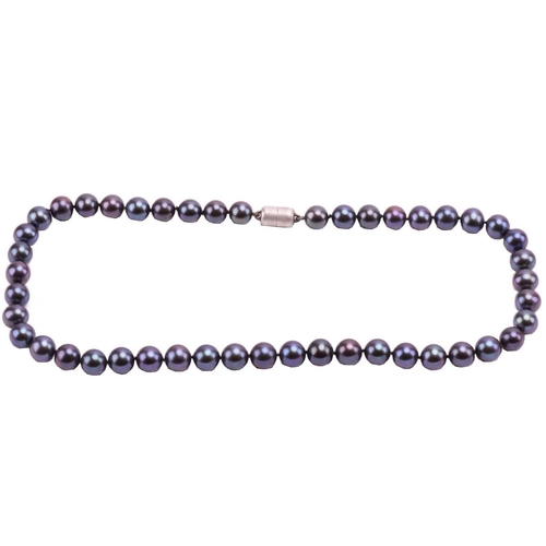 130 - Two gem set rings, a Tahitian pearl necklace and a bracelet. Featuring A sapphire and diamond dress ... 