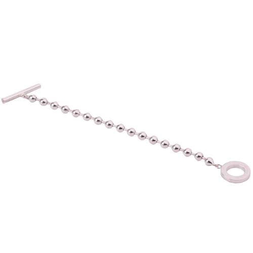 143 - Gucci. A Boule chain bracelet with a T bar clasp. Signed and marked '925'. 18cm length; together wit... 