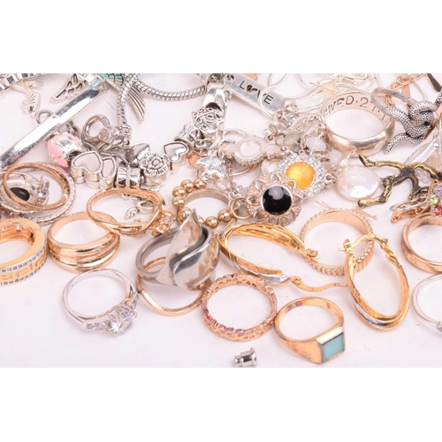 146 - A quantity of base metal costume jewellery including Indian Wedding suites, bangles with some hinged... 