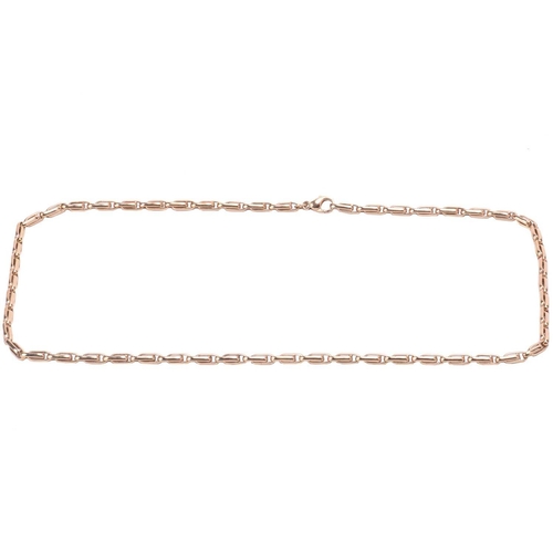 243 - A chain necklace measuring 61cm in length, tested as 9ct using an electronic gold tester. Total weig... 