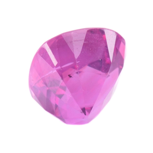 337 - A 5.10ct cushion shape pink sapphire, measuring 9.2 x 8.8 x 7.2mm. V.A.T. payable on the hammer pric... 