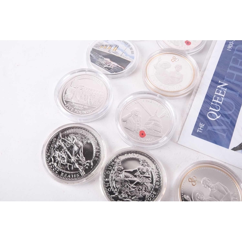 343 - A collection of commemorative coins to include Her Majesty Queen Elizabeth, The Queen Mother memoria... 