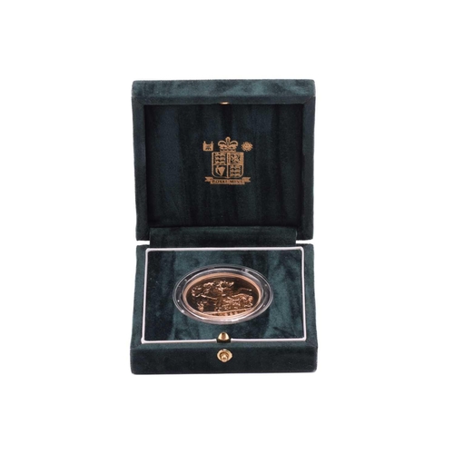 346 - A UK, brilliant uncirculated gold £5, 1999, issued by the Royal Mint, in a presentation box