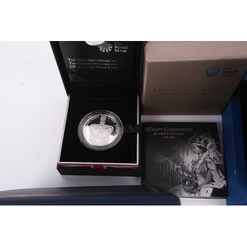 359 - History of the RAF RJ Mitchell, silver proof medallion, 2008. A QEII 2012, one ounce, £2 crown. A cu... 