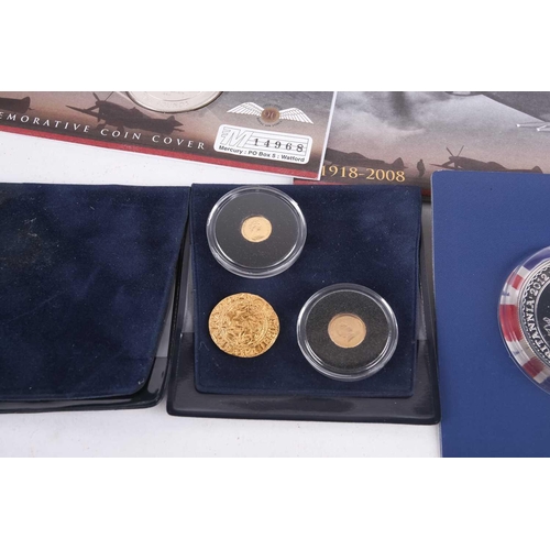 359 - History of the RAF RJ Mitchell, silver proof medallion, 2008. A QEII 2012, one ounce, £2 crown. A cu... 