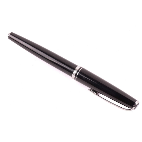 392 - Montblanc - a 'Generation' rollerball pen and cufflinks set; with black resin barrel and pull-off ca... 