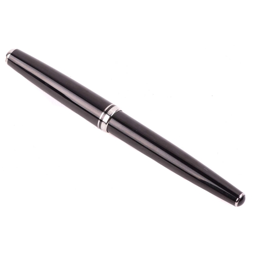 392 - Montblanc - a 'Generation' rollerball pen and cufflinks set; with black resin barrel and pull-off ca... 