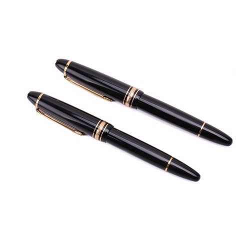 400 - A Mont Blanc Meisterstuck fountain pen,YX208929, in a possible after-market case, 14.6 cm long, toge... 