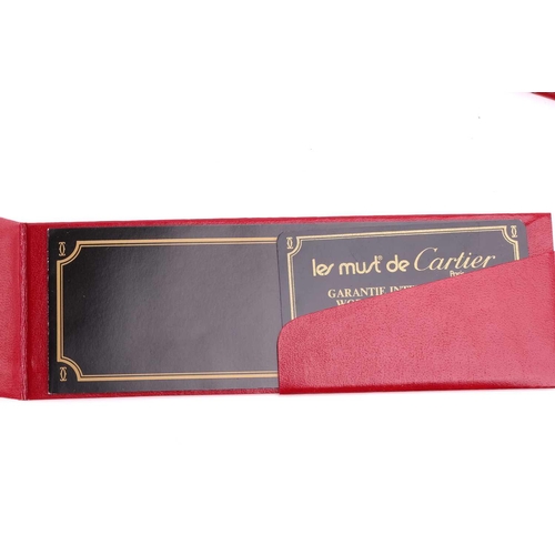 401 - Les Must de Cartier - two boxed 'Vendôme Trinity' pens of crosshatch pattern; containing one fountai... 