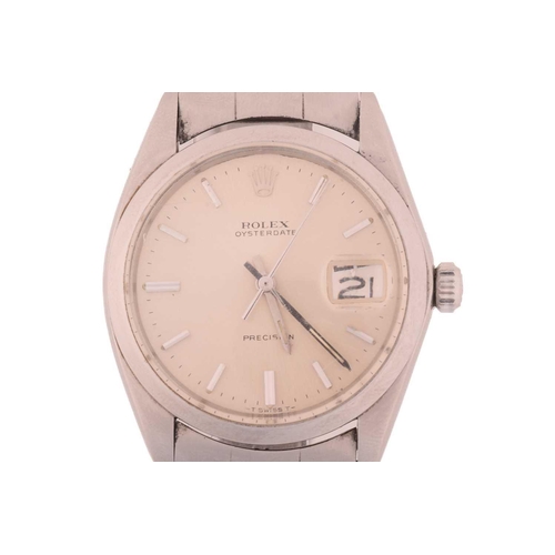 474 - A Rolex precision 36mm reference 6694, featuring a Swiss-made hand-wound movement in a steel 36mm ca... 