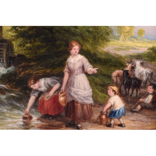 27 - John Anthony Puller (1799 – 1867), “The gypsy fortune teller” & “Fetching water from the mill stream... 