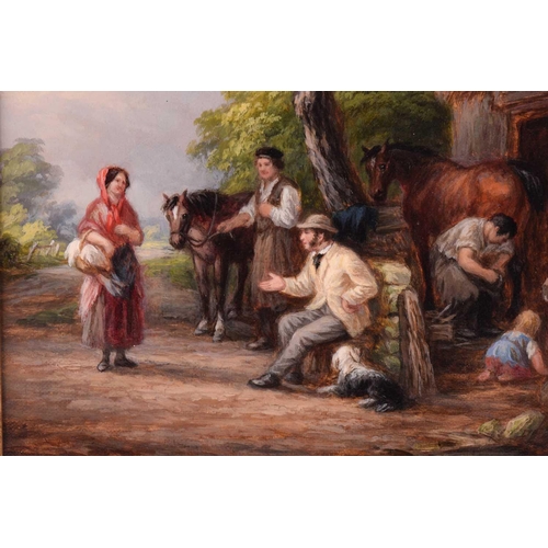 27 - John Anthony Puller (1799 – 1867), “The gypsy fortune teller” & “Fetching water from the mill stream... 