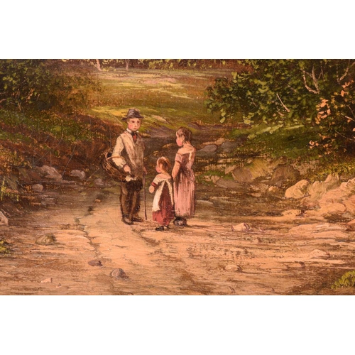 38 - Attributed to Walter Williams (fl.1841 - 1880), figures in river landscapes - a pair, unsigned, oil ... 
