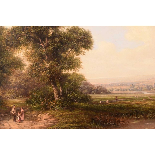 38 - Attributed to Walter Williams (fl.1841 - 1880), figures in river landscapes - a pair, unsigned, oil ... 