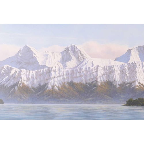 46 - † Simon Harling (b.1950), Two views of Swiss Oberland - a pair, unsigned, oil on canvas, 61 x 112 cm... 