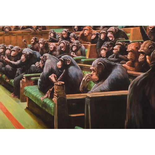 61 - † Mason Storm (British 1966-), 'Monkey Parliament', 2022, Giclee Print on 350gsm Hahnemuhle Museum E... 