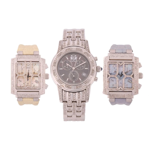 330 - Two Andre le Marquand watches and an Aston Gerard watch. It features an Andre le Marquand chronograp... 