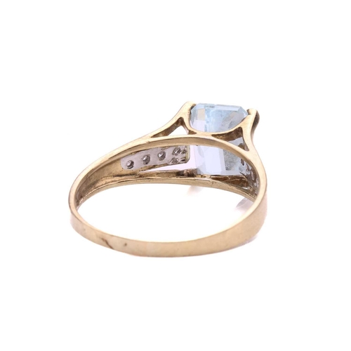 63 - A collection of three pairs of earrings and a ring, including a pair of diamond drop shape cluster e... 