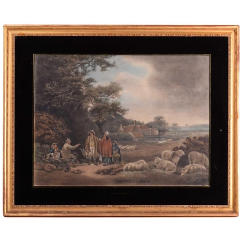 147 - After George Morland (1763-1804), 'Juvenile Navigators', coloured engraving, 43 cm x 55 cm, together... 