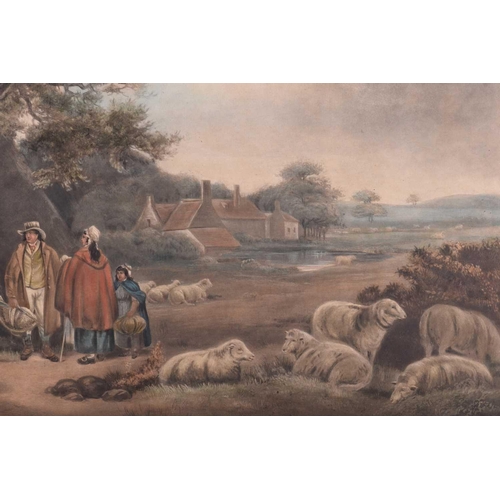 147 - After George Morland (1763-1804), 'Juvenile Navigators', coloured engraving, 43 cm x 55 cm, together... 