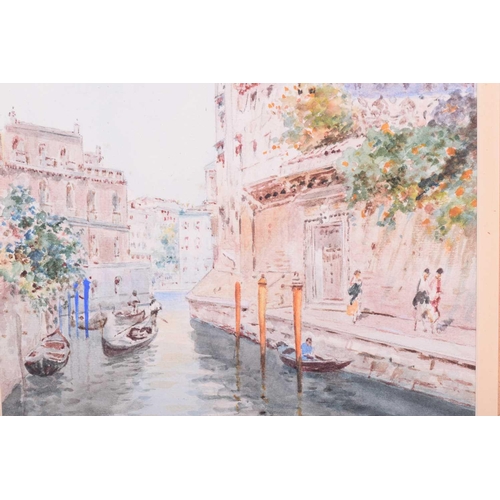 202 - Gino De Calle (Early 20th century), A pair of views of Venice, signed, watercolour, 40 x 22.5 cm, fr... 