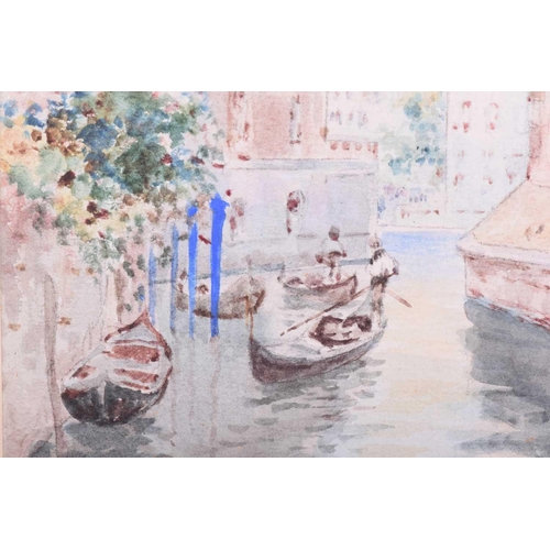 202 - Gino De Calle (Early 20th century), A pair of views of Venice, signed, watercolour, 40 x 22.5 cm, fr... 