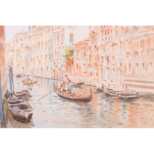 202 - Gino De Calle (Early 20th century), A pair of views of Venice, signed, watercolour, 40 x 22.5 cm, fr... 