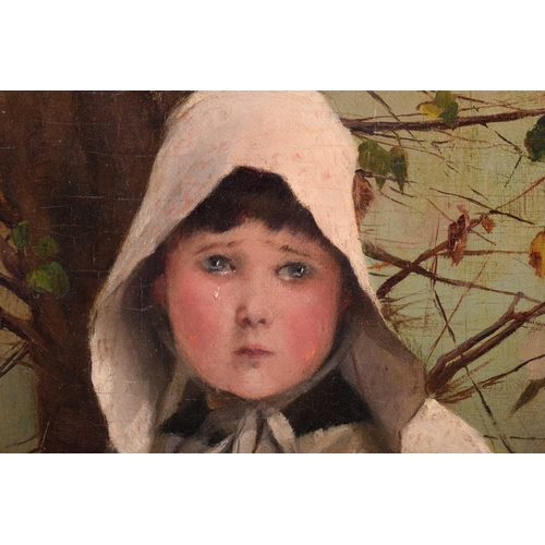 204 - Carlton Alfred Smith (1853 - 1946), A Tearful Girl, signed and dated 190?, oil on canvas mounted on ... 