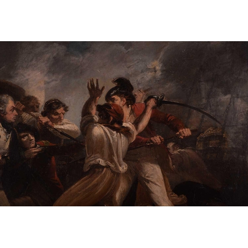 211 - Henry Singleton (1766-1839), Admiral Nelson Boarding the St Joseph during the Battle of Cape St Vinc... 