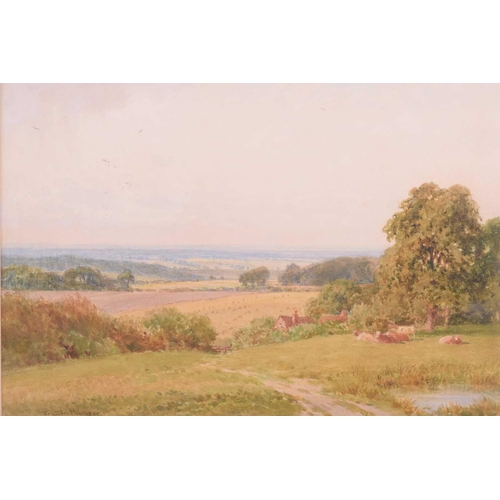 217 - Sutton Palmer (1854 - 1933), Nr Penn, Buckinghamshire, signed, watercolour, 25 x 36 cm, framed and g... 