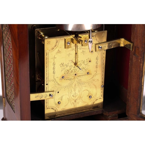 302 - Thomas Delasall; a George III mahogany-cased 8-day bracket clock, with silvered dial, the twin fusee... 