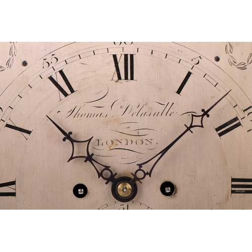 302 - Thomas Delasall; a George III mahogany-cased 8-day bracket clock, with silvered dial, the twin fusee... 