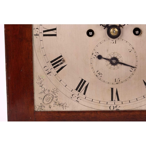 302 - Thomas Delasall; a George III mahogany-cased 8-day bracket clock, with silvered dial, the twin fusee... 