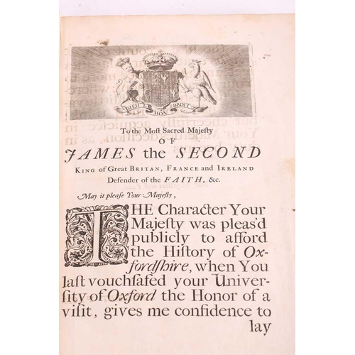 339 - Plot, Robert: THE NATURAL HISTORY OF STAFFORDSHIRE 1686, OXFORD: PRINTED AT THE THEATRE OXFORD, part... 