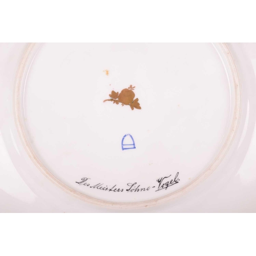 342 - After Christian Leberecht Vogel, an Austrian porcelain hand-painted cabinet plate, titled verso ‘ De... 