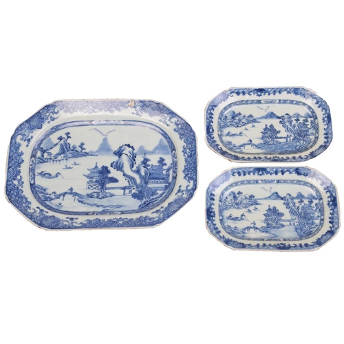 345 - A study collection of Chinese and Oriental blue and white porcelain including 18th-century dessert p... 