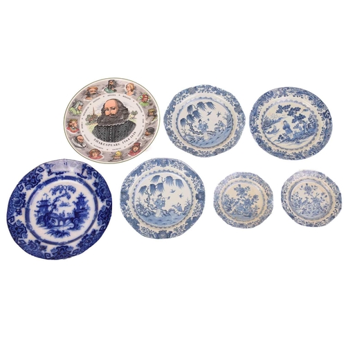 345 - A study collection of Chinese and Oriental blue and white porcelain including 18th-century dessert p... 