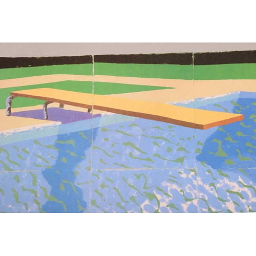 351 - A large David Hockney illustrated poster for 'The Australian National Gallery Canberra 1982', colour... 