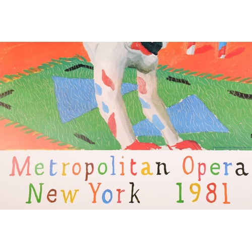 352 - A David Hockney poster for 'Parade: Metropolitan Opera 1981', colour off-set lithograph, printed by ... 