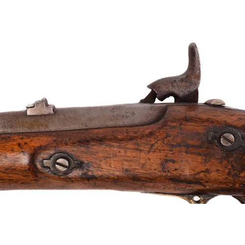 359 - A Victorian Enfield 1856 Indian pattern percussion carbine, the lock dated1862 and bearing crown arm... 