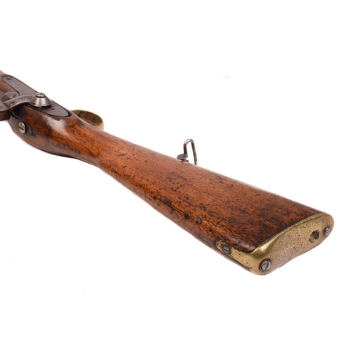 359 - A Victorian Enfield 1856 Indian pattern percussion carbine, the lock dated1862 and bearing crown arm... 