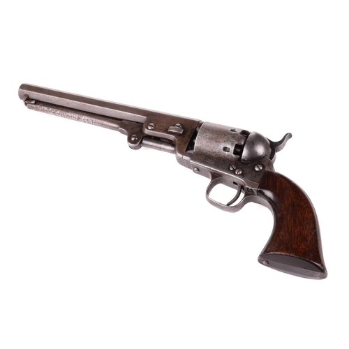 365 - A cased London-made Colt 1851 Navy pattern single action. 36 calibre percussion revolver, serial num... 