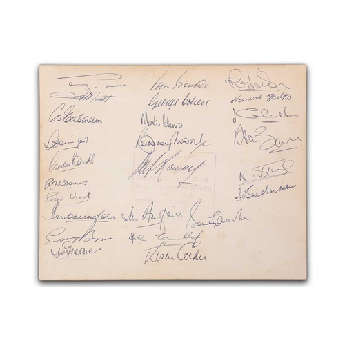 368 - 1966 England World Cup Team: a fully squad-signed gloss black and white press photograph, the (unded... 