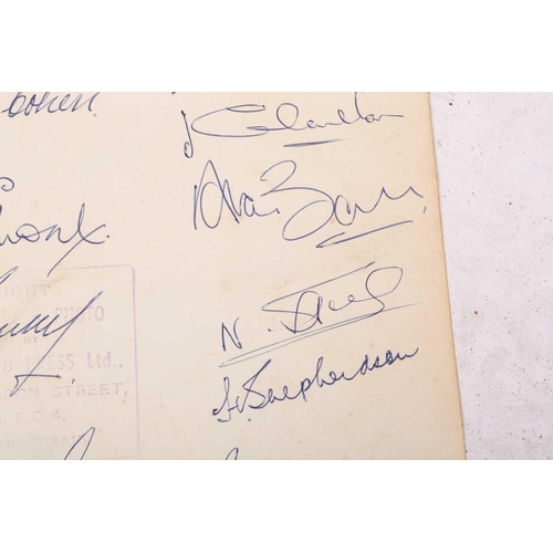 368 - 1966 England World Cup Team: a fully squad-signed gloss black and white press photograph, the (unded... 