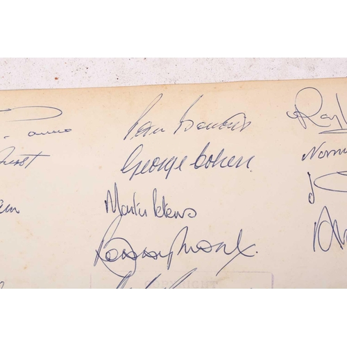 368 - 1966 England World Cup Team: a fully squad-signed gloss black and white press photograph, the (unded... 