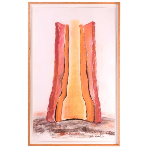 231 - † David Nash (b. 1945), 'Shrine', signed and dated '90, pastel, 84 x 51.5 cm, float mounted, framed ... 